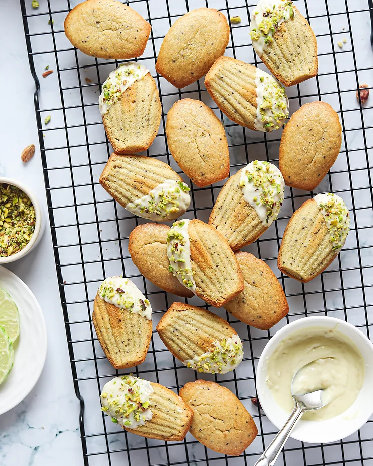 Vegan Lemon Basil Madeleines