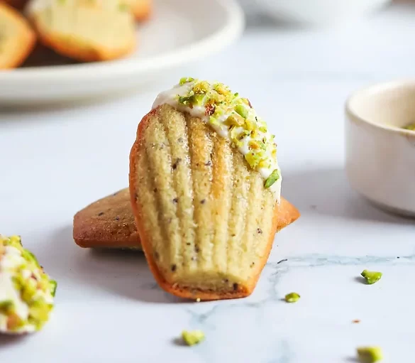 Vegan Lemon Basil Madeleines