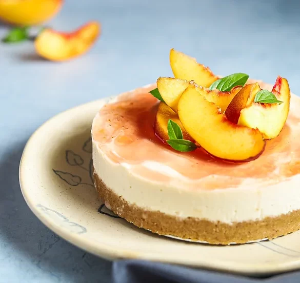 No bake Peach Cheesecake
