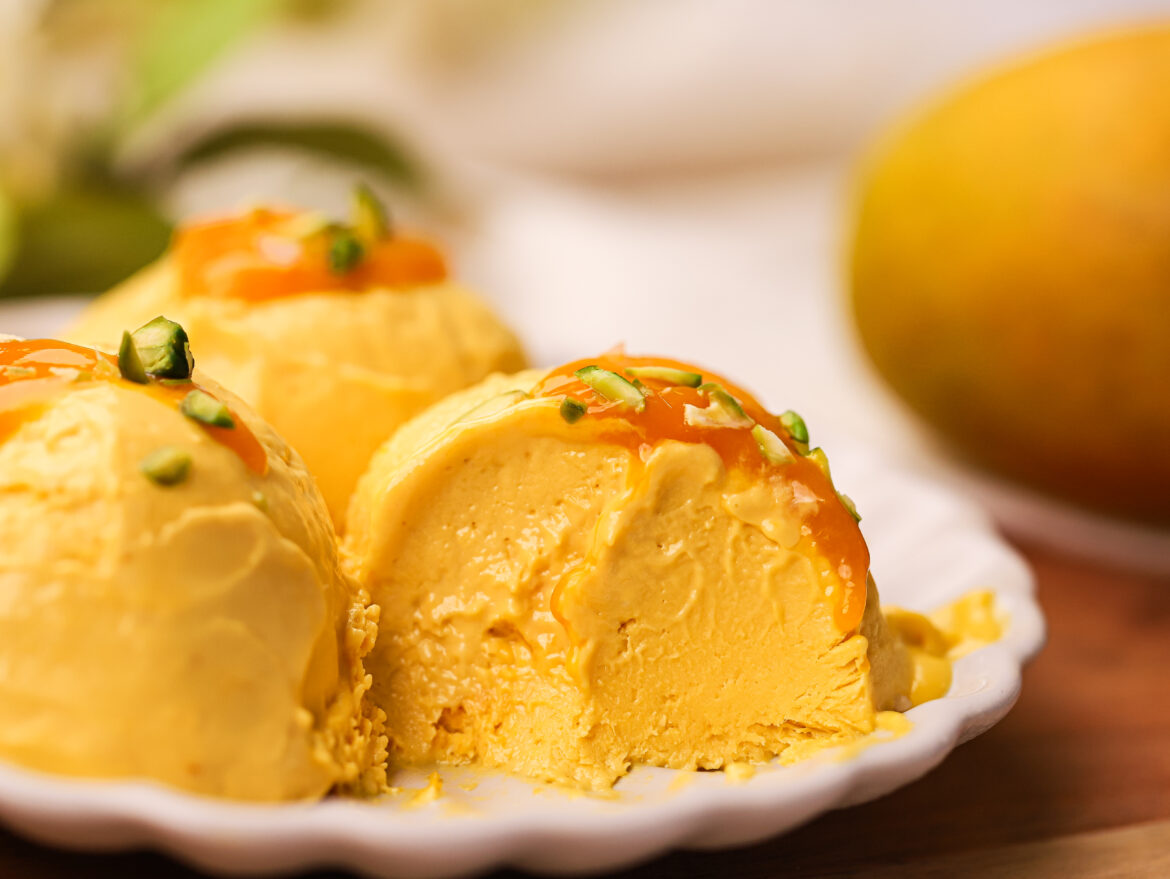 No churn mango icecream