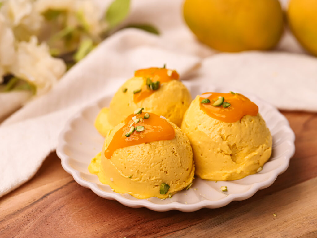 No Churn Mango Ice cream