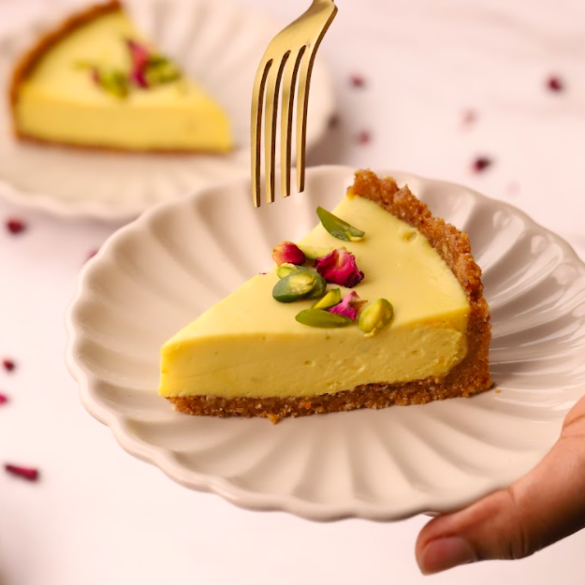 Kesar Pista Cheesecake