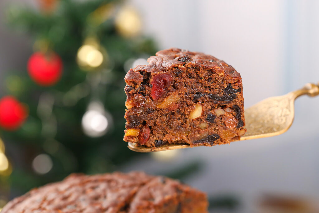 Eggless Wholewheat Christmas Fruit Cake
