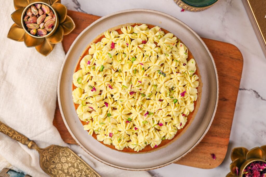 Saffron Whipped Paneer Frosting