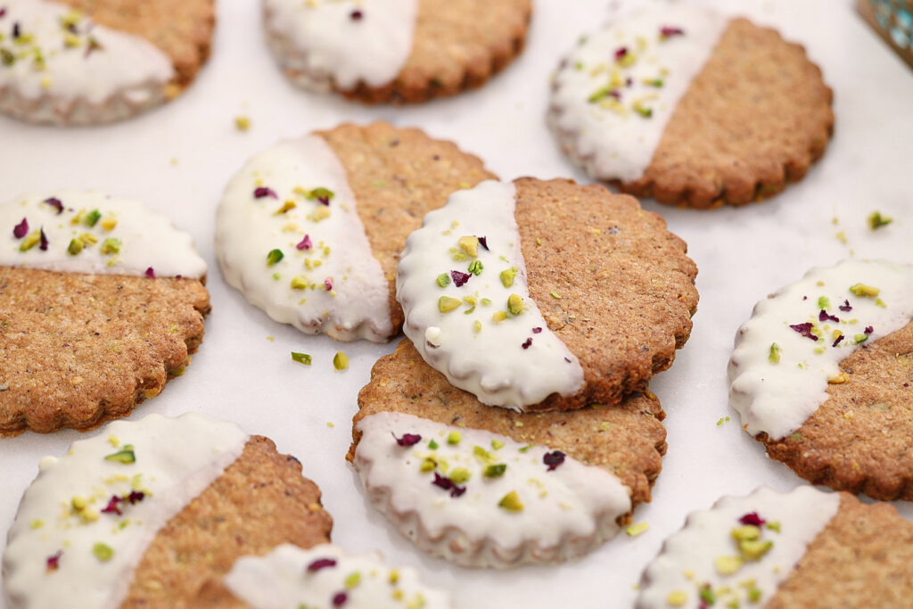 Pistachio Rose Cookies