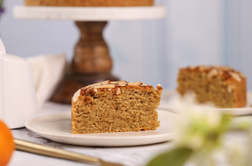 Texture of Jowar Orange Almond Cake