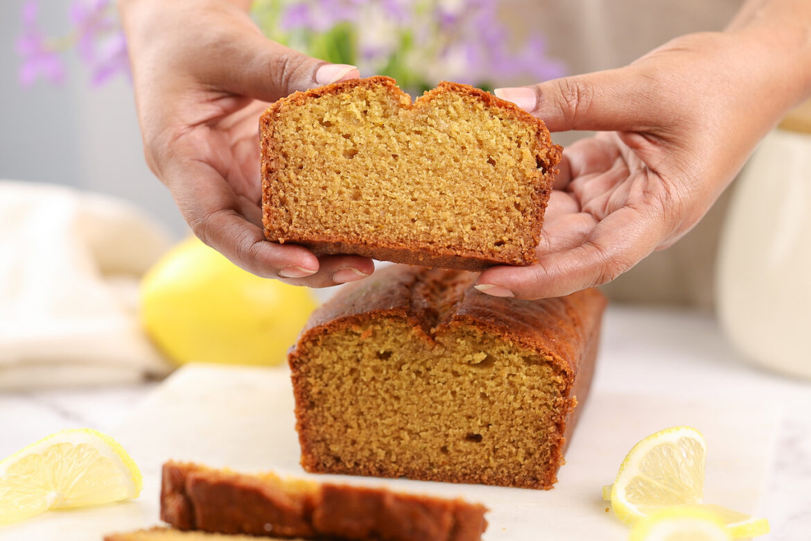 Eggless Wholewheat Lemon Ricotta Cake