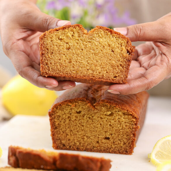 Eggless Wholewheat Lemon Ricotta Cake