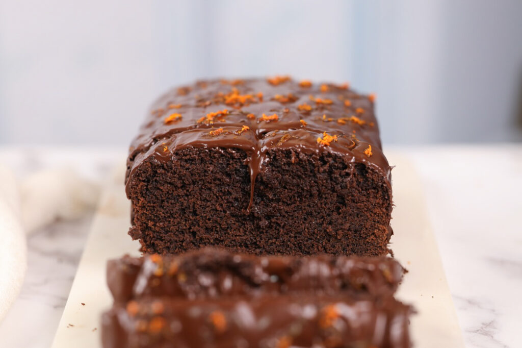 Eggless Wholewheat Chocolate Orange Cake