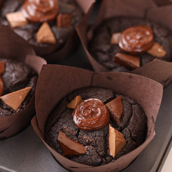 Eggless Wholewheat Olympic Chocolate Muffins