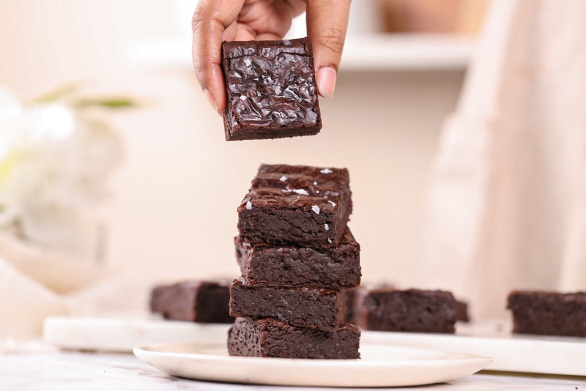 Wholewheat Crinkle Top Brownies