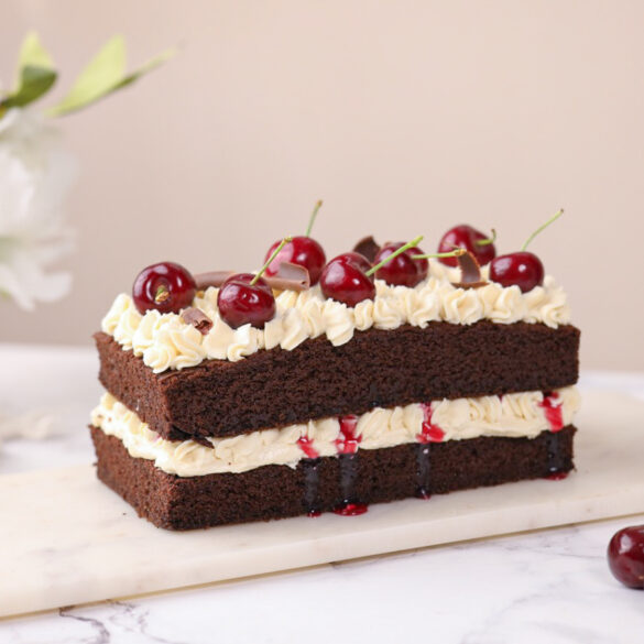 Eggless Wholewheat Black Forest Cake
