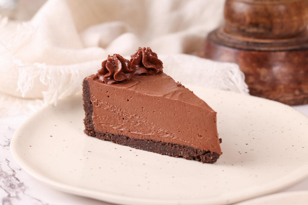Texture of No Bake Chocolate Cheesecake