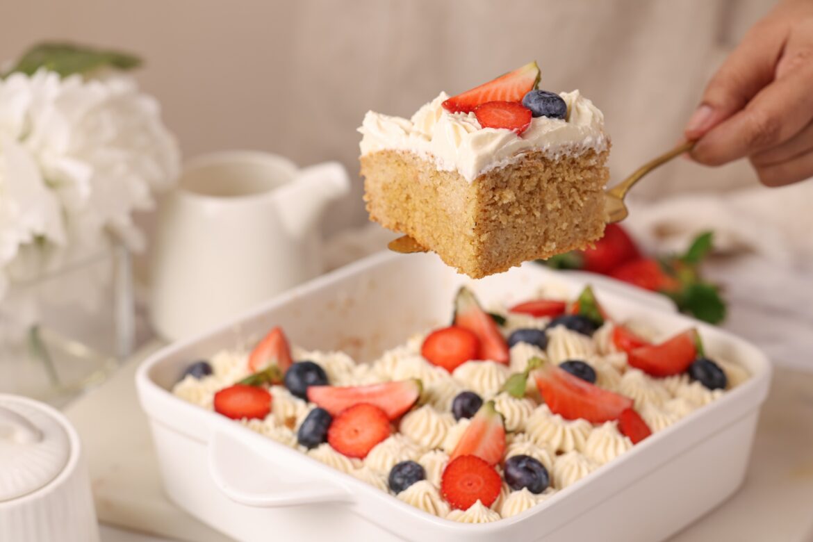 Eggless Wholewheat Tres Leches Cake