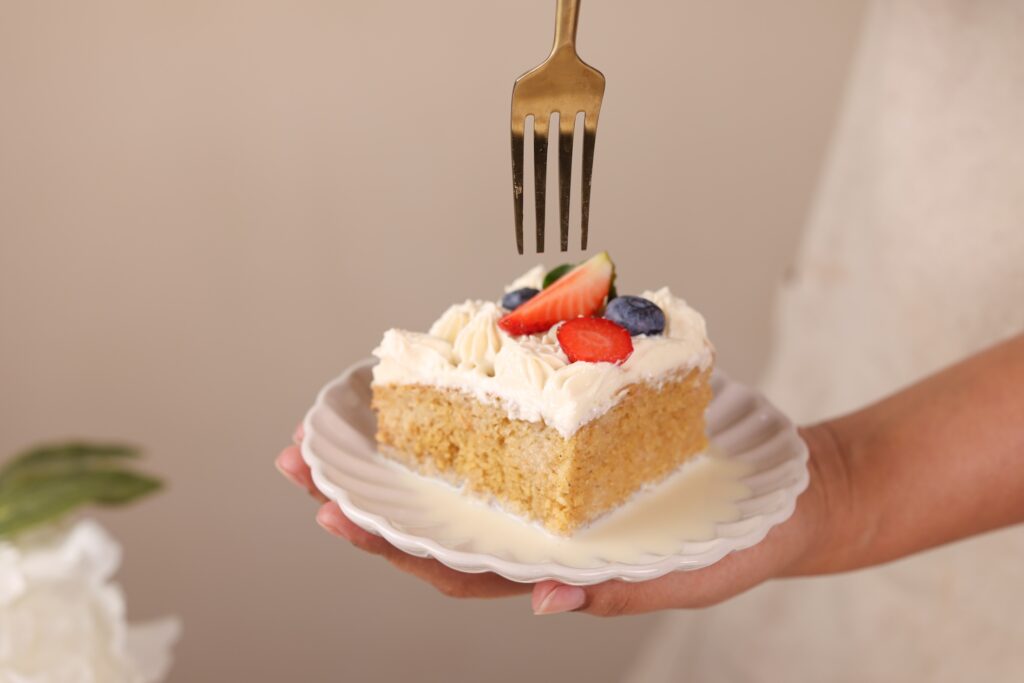 Texture of Wholewheat Tres Leches Cake