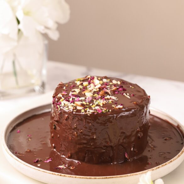 Eggless Wholewheat Pull Me Up Chocolate Cake