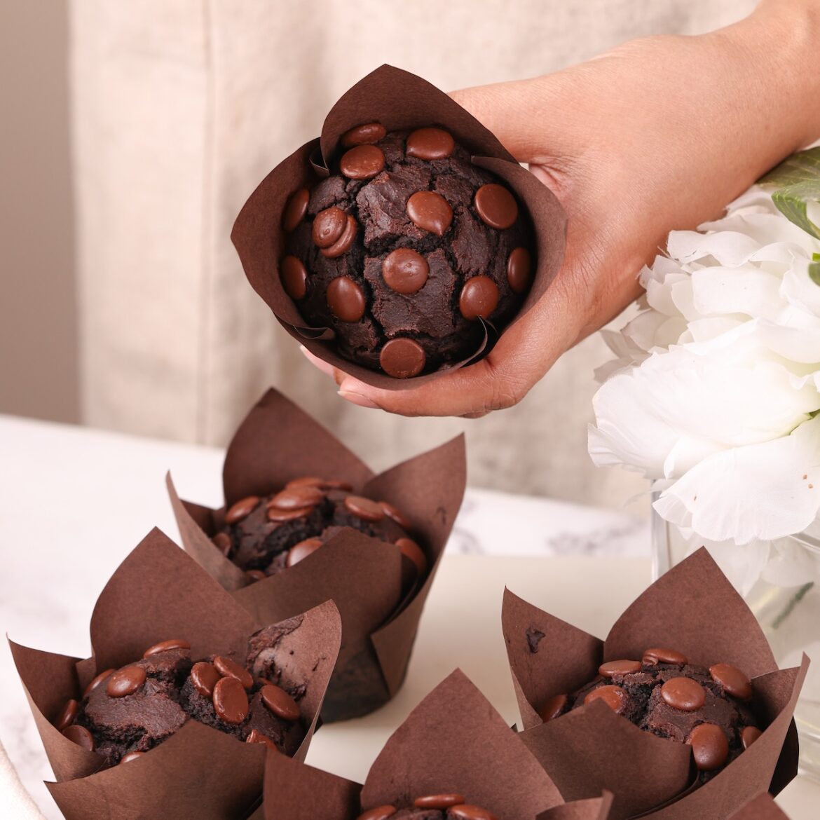 Eggless Wholewheat Sweet Potato Muffins