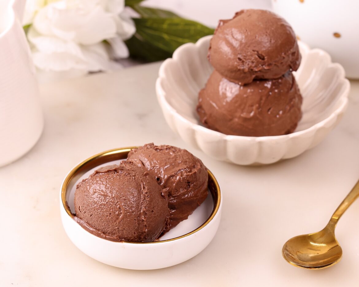 Healthier No Churn Chocolate Ice Cream